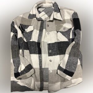 Plaid Button-Up Jacket